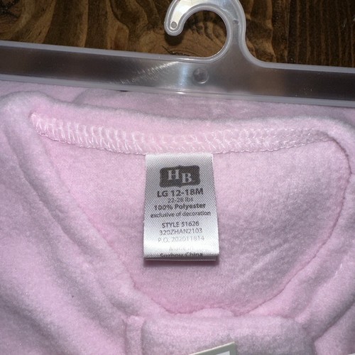 NWT Hudson Baby Girl 6-12M Plush Sleeping Bag - Pink - Picture 3 of 6