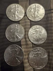 6 2020 American Silver Eagles 1 OZ, .999 FINE