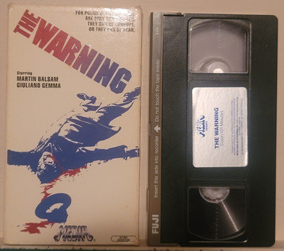 FAST SHIPPING: The Warning (VHS, 1985) MEDIA Martin Balsam, Giuliano Gemma