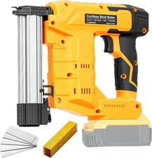 Cordless 18GA Brad Nailer for Dewalt 20V Max, 2 in 1 Electric Nail Gun Staple Gu