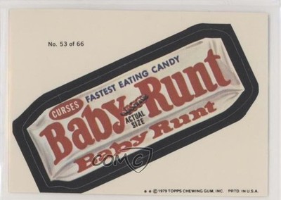 1979 Topps Wacky Packages Rerun Series 1 Baby Runt (Two Stars) #53 0t5