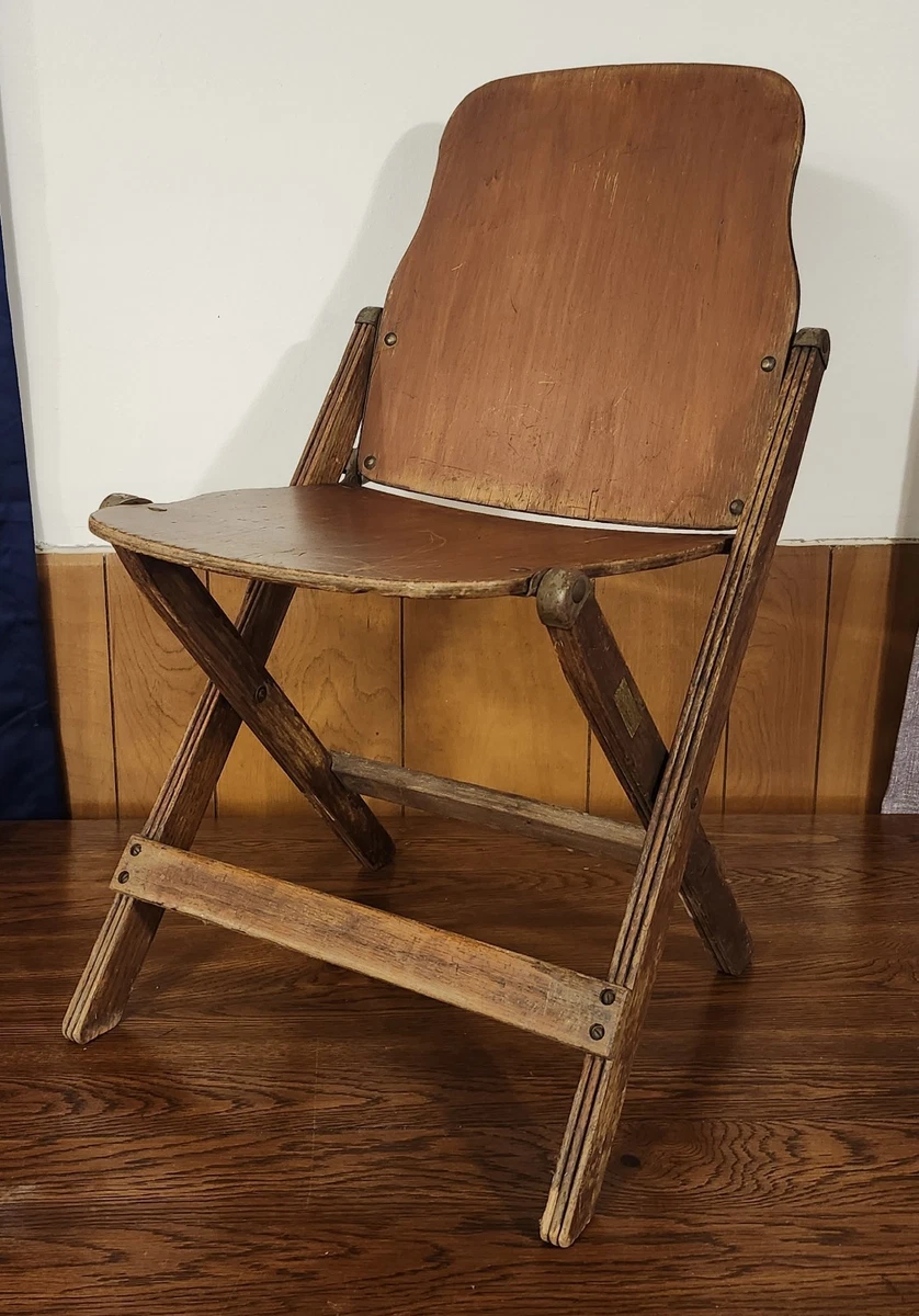 Wood Folding Chair Antique Chairs Antique 1920-1949 Time Period