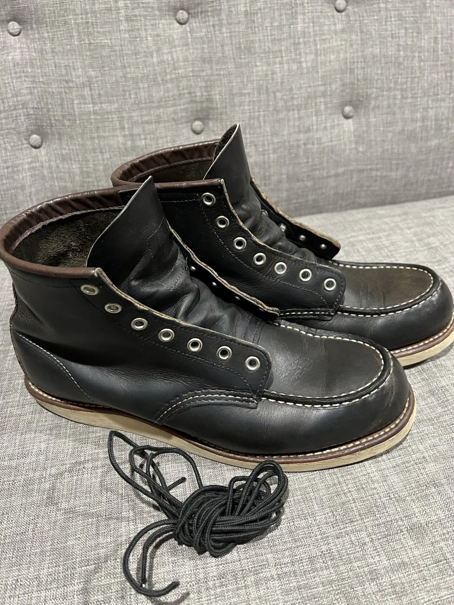 靴 WHEELROBE MOC TOE BLACK 9 1/2 D Preços baixos em Botas Pretas Red Wing Moc Toe para Homens | eBay