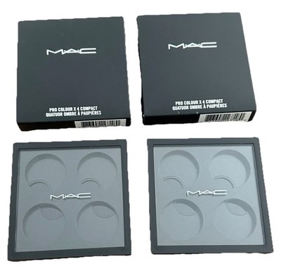 MAC COSMETICS PRO COLOUR X 4 COMPACT For Eye Shadows Brand New WITH BOX! 2 Pack