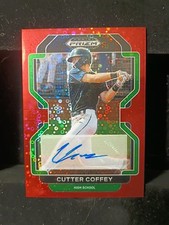 Cutter Coffey Red Donut Circles Autographed #PDP41 2022 Panini Prizm 82/99