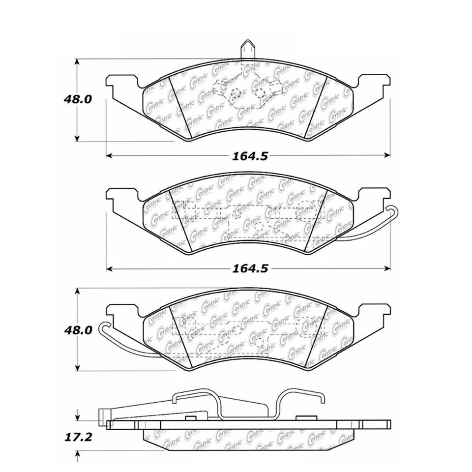 Para Ford Ghia 1991-1994 | Pastillas de freno de disco delanteras centradas | Semimetálicas Foto 4 de 4