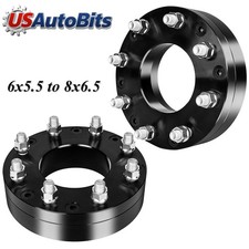 2pc 6x5.5 To 8x6.5 Wheel Adapters 2 Inch 14x1.5 Stud For Chevy 6 Lug To 8 Wheels