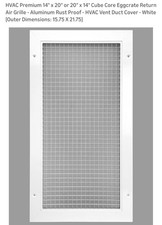 HVAC Premium 14"x 20" Cube Core Eggcrate Return Air Grille RUST FREE