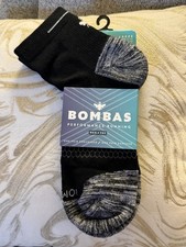 Bombas Unisex Hex Tec Performance Running Crew Socks Black M 9.5-13 W 11-13 