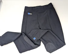 Irideon Kids Riding Pants Black Fleece Elastic Bottom Sz Medium Made in USA