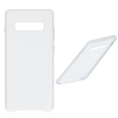 Original Samsung Leather Cover Galaxy S10+ 10 Plus Echtleder Case EF-VG975 weiß