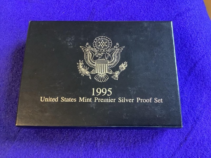 1995-S United States Premier Silver 5 Coin Proof Set.  In Box of Issue. #MF-3727