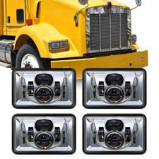 XPCTD 4x6 Inch LED Headlights 4 PCS 60W 14400LM DOT Approved Rectangular, Rep...
