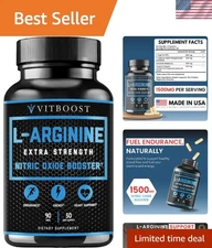 1500mg L-Arginine and L-Citrulline Capsules - 30 Day Supply for Active Adults