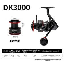 Mulinello da Pesca 12KG per Pesci Grandi Avvolgimento Rapido Manico in Metallo Liscio Design
