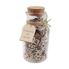 Wooden Cutout Letter Pieces Signs Jar of Letters for Birthday Gift to Friend