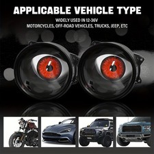 Eye - Catching Devil's Eye Headlights Fits Off - Road Vehicle DIY Pattern Lights