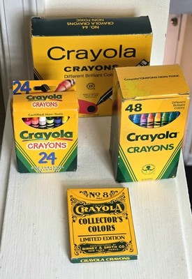 Vintage Crayola Crayons Box Lot of 4 NOS Binney&Smith 