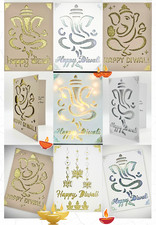 Handmade Diwali Cards – 1 to 4 Pack | LED Light Option | Mixed Design Gift Set