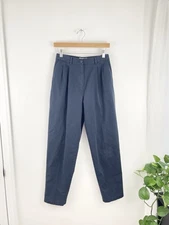 Vtg LL Bean 6R Navy Blue Original Fit Straight Ankle Pants Women’s 6 