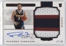 2020 National Treasures Horizontal Bronze 27/49 Facundo Campazzo Patch Auto 12fr