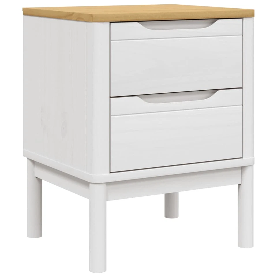 Modern Solid Wood Bedside Cabinet - Floro Design in Various Colors vidaXL - Image 3 of 3