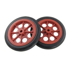 2 Pcs Replaceable Shopping Basket Cart 4.4" Wheels Red Black L4O12722