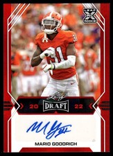 2022 Leaf Draft Autographs Red Mario Goodrich Rookie Auto Clemson Tigers #BA-MG1
