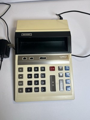 Sharp Compet VX-1117 Desktop  Calculator, Power Cord, LCD, Large Keys. Works
