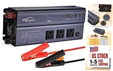 Pure Sine Wave Inverter 12V DC to 120V AC Converter,1000 Watts 12 1000W Gray