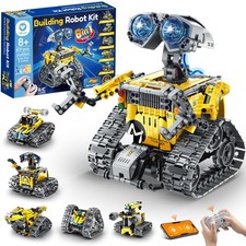 Robot Building Kit with Remote Control Gifts for Kids Boys Ages 8-13, Coding ...