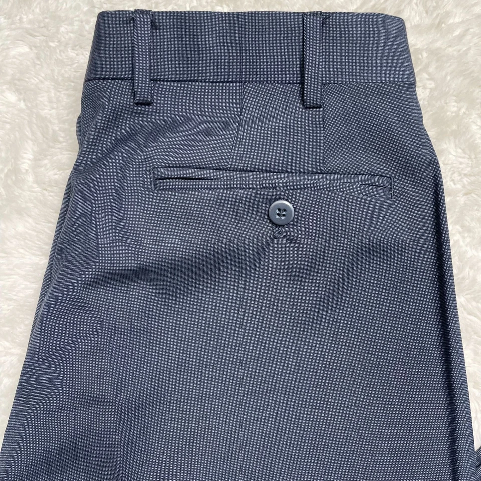 Zanella Men's Dark Blue High Rise Trouser 100% Wool Pants Size 32x29'' - Image 4 of 4