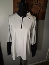 NWT WOMEN'S FOOTJOY PULLOVER, SIZE L White/Black 