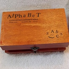 Alphabet Number Symbol Wood Stamp Set Numbers  Letters Craft 70pcs