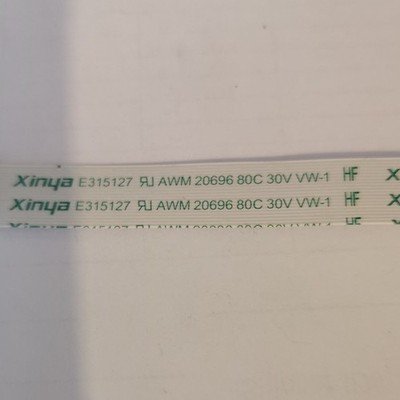 Xinya Flat Ribbon Cable E315127 AWM 20696 80C 30V VW-1 HF Flat Flexible Cable