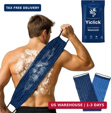 Dual-Textured Exfoliating Washcloth Towel - Back Scrubber for Use in Shower Bath