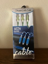 3-in-1 Streamer Charging Cable Fast Charge USB-C Micro-USB Green
