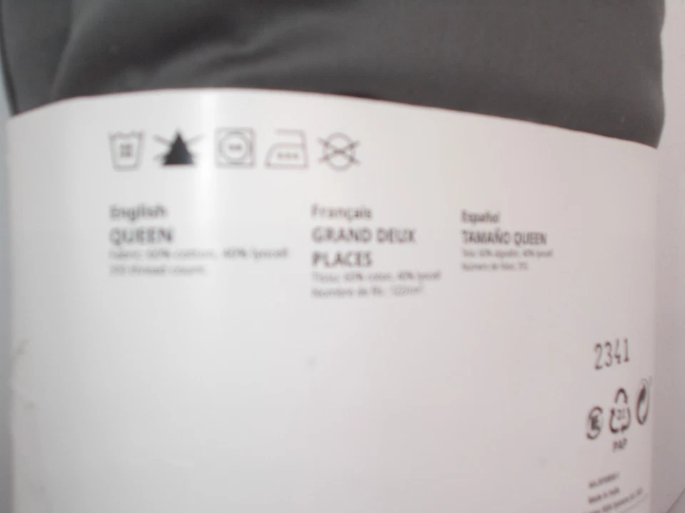 Sábana plana gris carbón Ikea Nattjasmin REINA nueva Foto 3 de 4