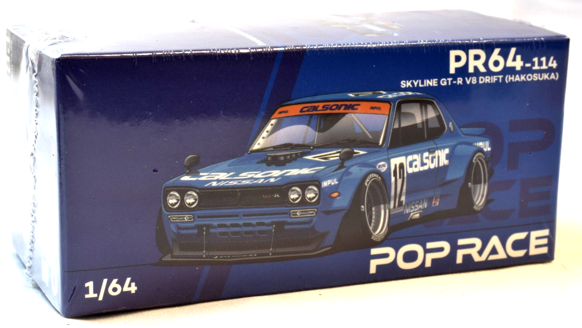 Pop Race Nissan Skyline GT-R V8 Drift (Hakosuka) - Calsonic 1:64