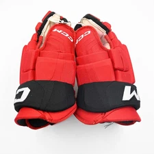 CCM Pro Stock Hockey Gloves Used 15" New Jersey Devils NHL Kurtis MacDermid