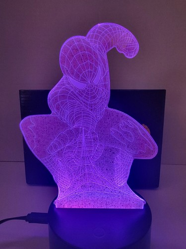 Creative 3D Marvel Spider-man RBG Nighlight LED Lamp - Picture 5 of 14