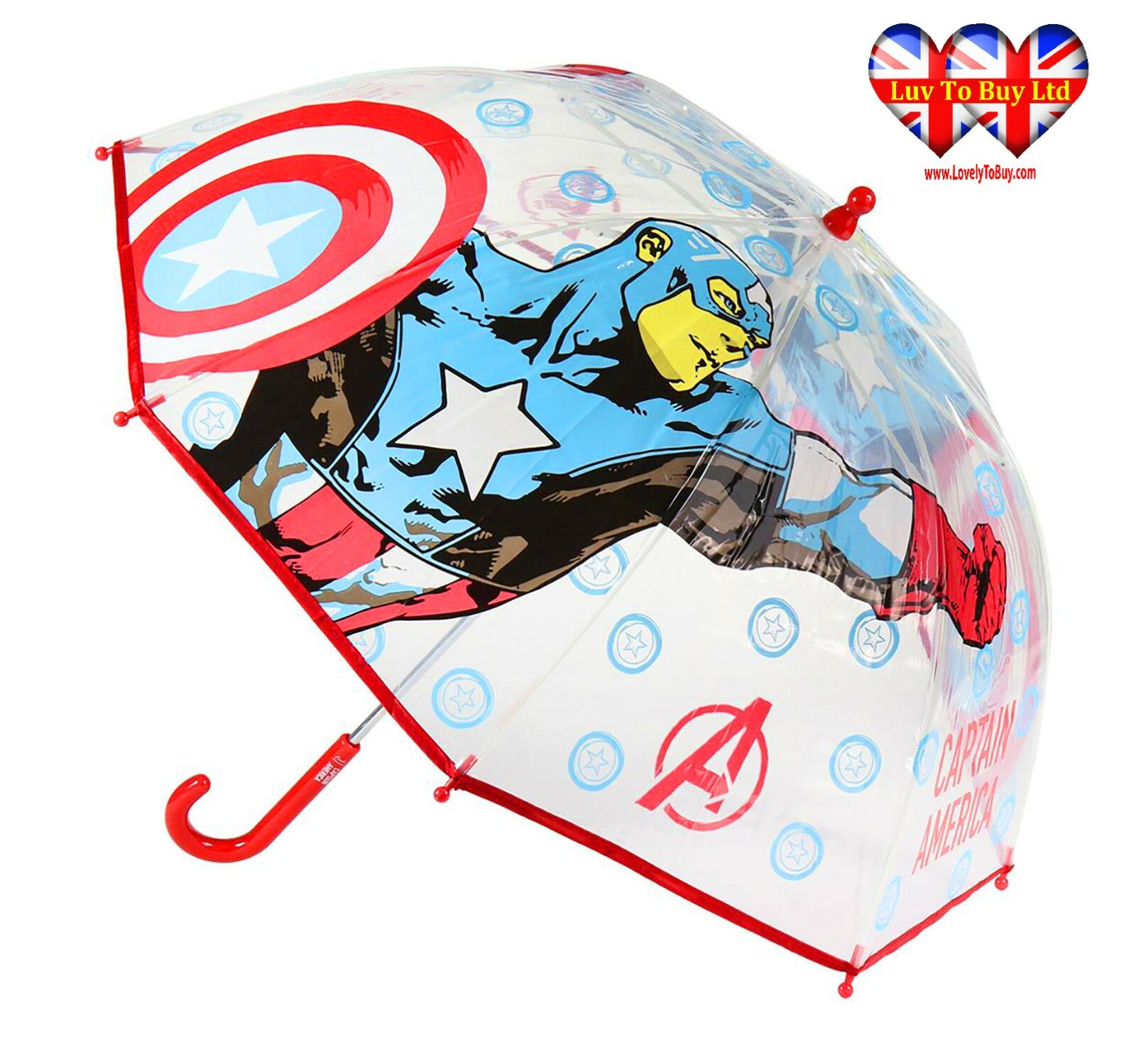 Avenger Children Umbrella,Junior Transparent Umbrella Official Licensed