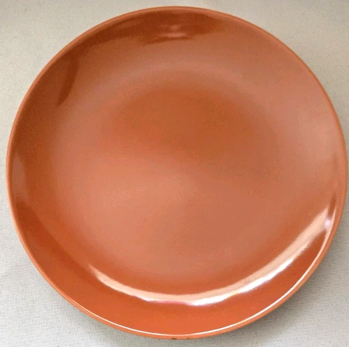 SET OF 2 IKEA FARGRIK BURNT ORANGE SALAD PLATES 8 1/4"