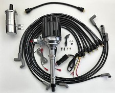 Small Female Cap Chevy 327 350 Hei Distributor Coil Black 8.5mm Wires Under