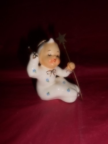 Vintage Shafford Boy Angel w/Brass Star Staff Japan