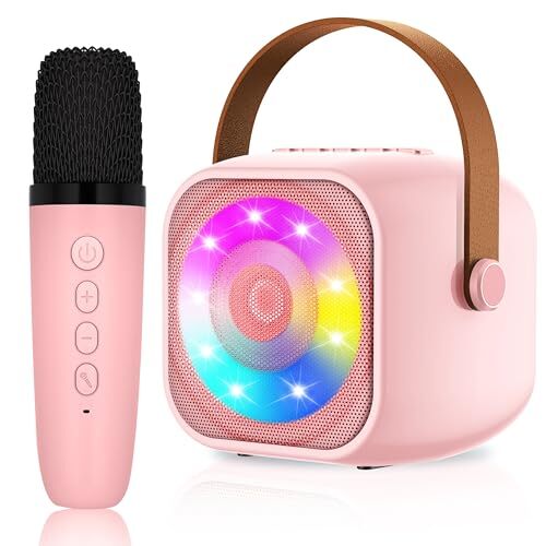 Portable Kids Karaoke Machine with 1 Mic, Mini Karaoke Wireless Microphone