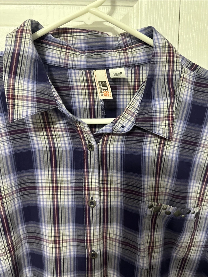 Vestido camisero morado Route 66 talla XL Foto 3 de 4