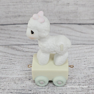 VTG 1985 Precious Moments Enesco Birthday Train Lamb #15946 [No Box]