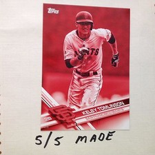 KELBY TOMLINSON #SF-2 Giants 5/5 Made 2017 Topps 5X7 Jumbo Red Version