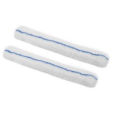 2Pcs Microfiber Window Scrubber Replacement Head 13.78 Inch Blue White